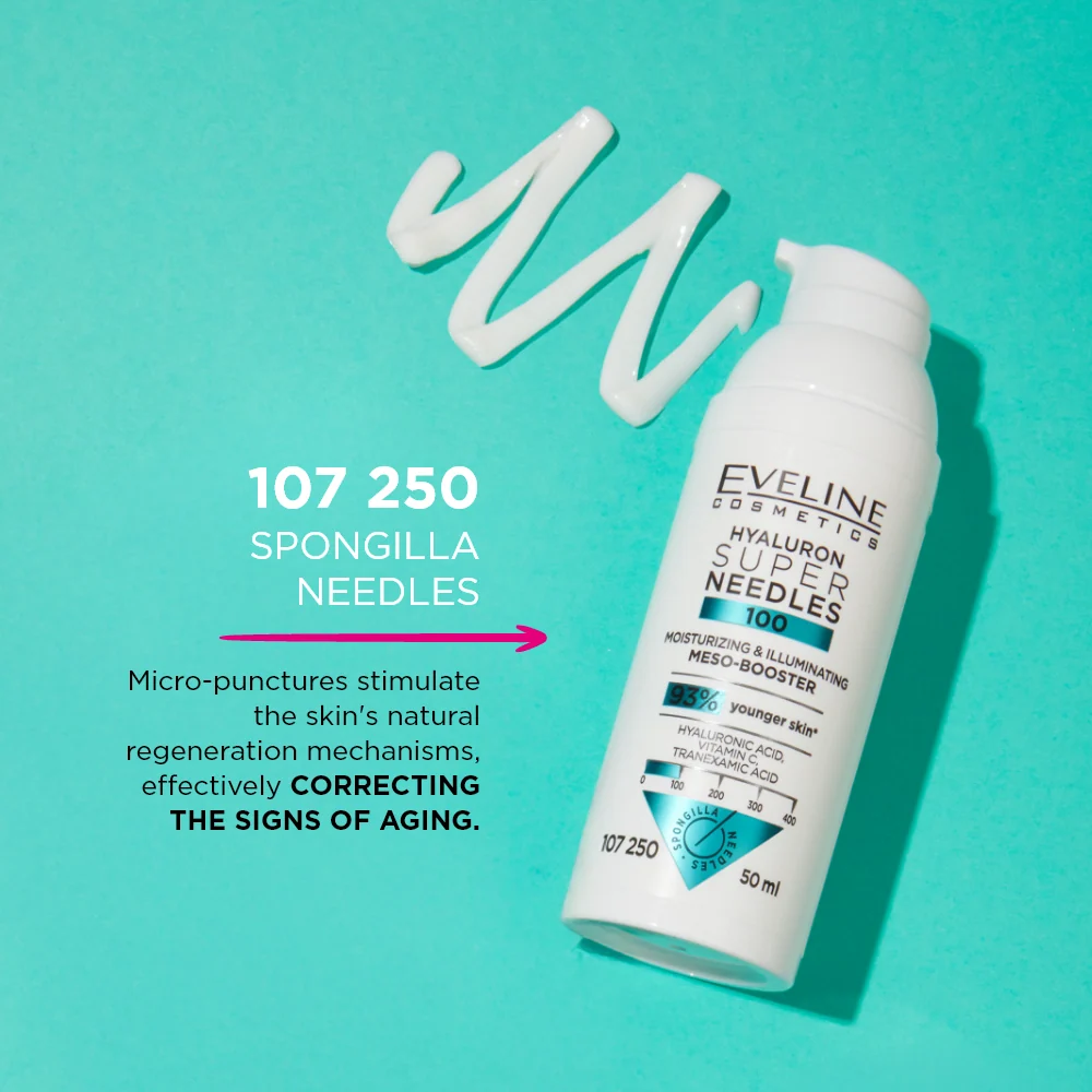 Eveline Super Needles Hyaluron 100 Moisturising & Illuminating Meso-Booster 50ml