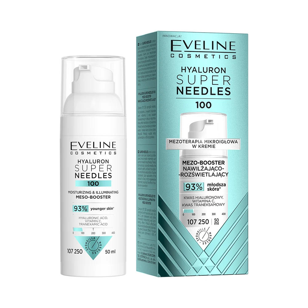 Eveline Super Needles Hyaluron 100 Moisturising & Illuminating Meso-Booster 50ml