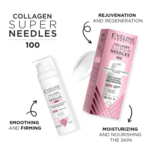 Eveline Super Needles 100 Collagen Moisturising & Nourishing Meso-Booster 50ml