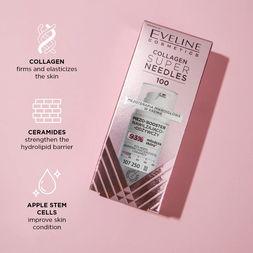 Eveline Super Needles 100 Collagen Moisturising & Nourishing Meso-Booster 50ml
