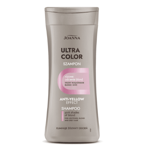 Joanna Ultra Color System Shampoo Giving Pink Shade Blonde Dyed Grey Hair 200ml