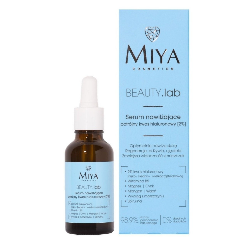 Miya Cosmetics BEAUTY.lab Moisturising Serum with Triple Hyaluronic Acid 2% 30ml