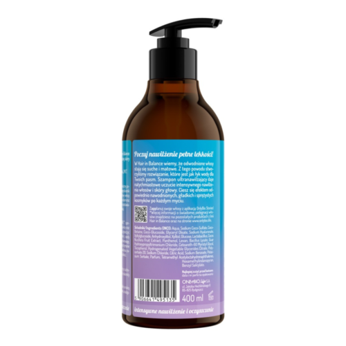OnlyBio Hair in Balance Hydra Ultra Moisturising Shampoo 400ml