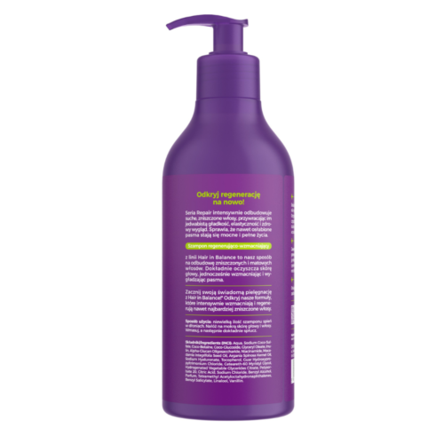 OnlyBio Hair in Balance Repair Regenerating Strengthening Shampoo 400ml
