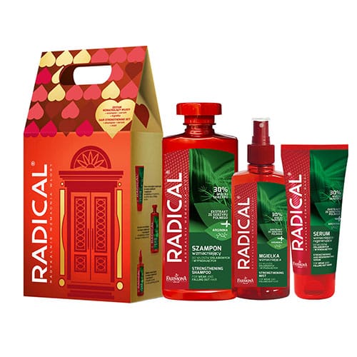 Farmona Radical Gift Set Strengthening Hair Shampoo 400ml Mist 200ml and Serum 100ml