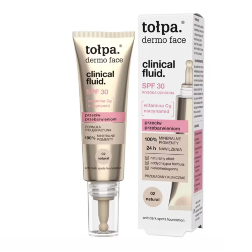 Tołpa Dermo Face Clinical Fluid Anti-Dark Spots Foundation SPF30 25ml 02.Natural