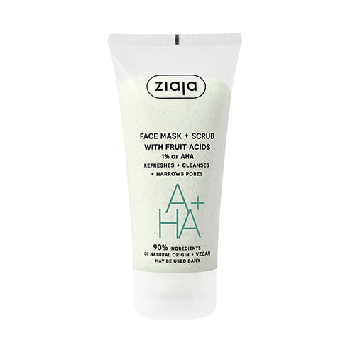 Ziaja Face Mask and Scrub with 1% AHA Fruit Acids